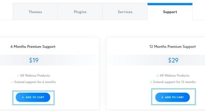 Webnus Support Pricing & Plans