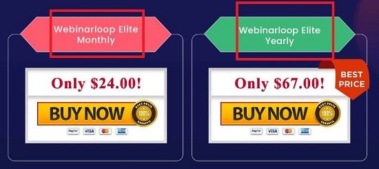 Webinarloop Pricing & Plans