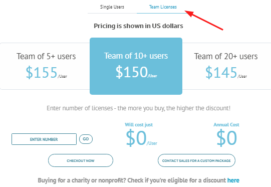 VideoScribe Pricing for Team License