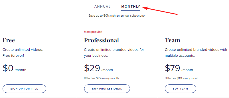 Animoto Pricing & plans