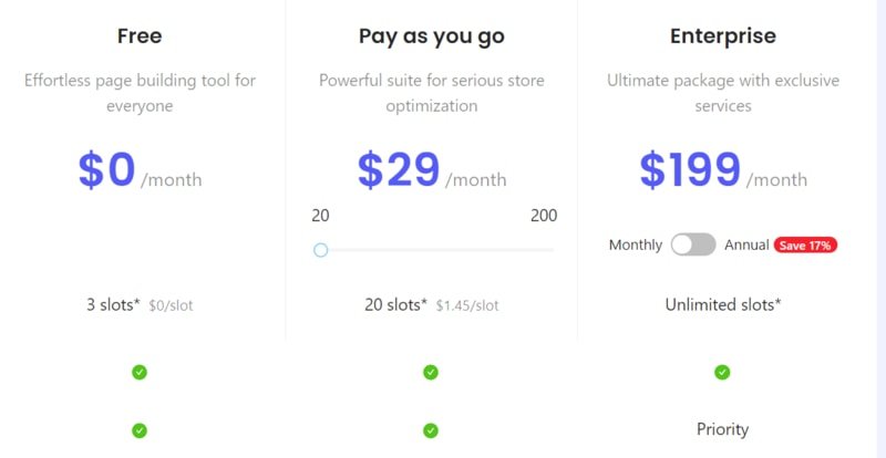 Pagefly Pricing